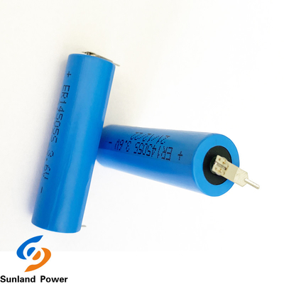 LiSOCl2 bateria de alta temperatura azul da bateria ER14505S 3.6V 1.8AH