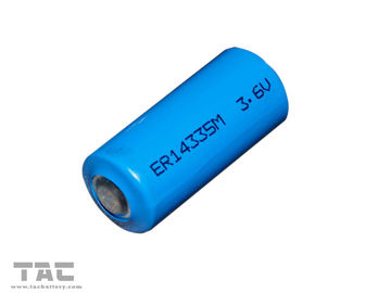 Bateria preliminar ER14335 do lítio da densidade de alta energia 1600mAh 3.6V LiSOCl2