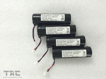 Bateria recarregável ICR18650 3.7V 2300mAh 8.5Wh do Li-íon para o farol da bicicleta
