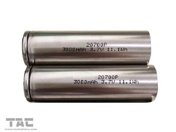 Bateria cilíndrica do íon do lítio 20700 para o veículo bonde 3.7V 3000MAH 30C