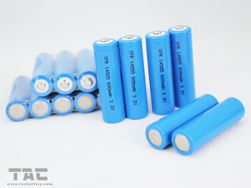 Bateria da bateria solar IFR14500 AA 3.2V 600mAh LiFePO4 para a luz solar