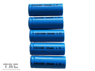 Vida de ciclo longa cilíndrica da bateria 3.7V 200mAh do íon do lítio ICR10280