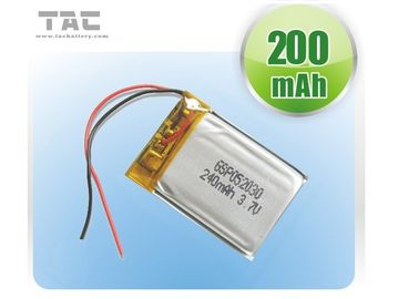 Lítio recarregável do polímero da bateria LP052030 3.7V 200mAh de Lipo para Bluetooth