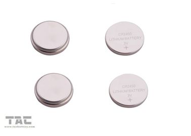 Pilha preliminar da moeda do lítio do Li-manganês de CR2450 3.0V 600mA amanteigada para o cartão de memória do pulso de disparo