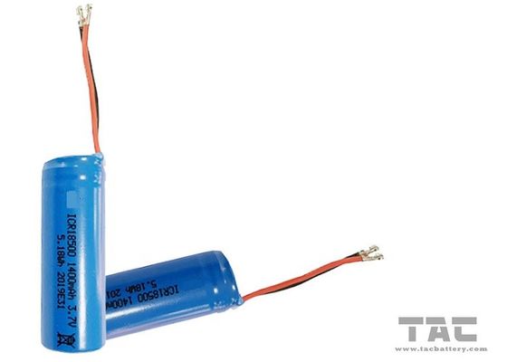 Bateria cilíndrica do íon do lítio de ICR18500 3.7V 1000mAh para a lanterna elétrica portátil