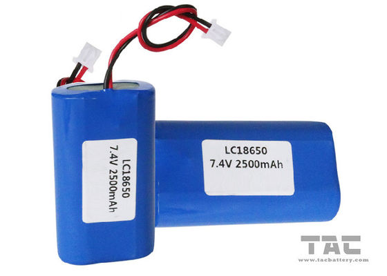 Bateria cilíndrica 7.4V 2600mah do íon do lítio ICR18650 para a iluminação exterior