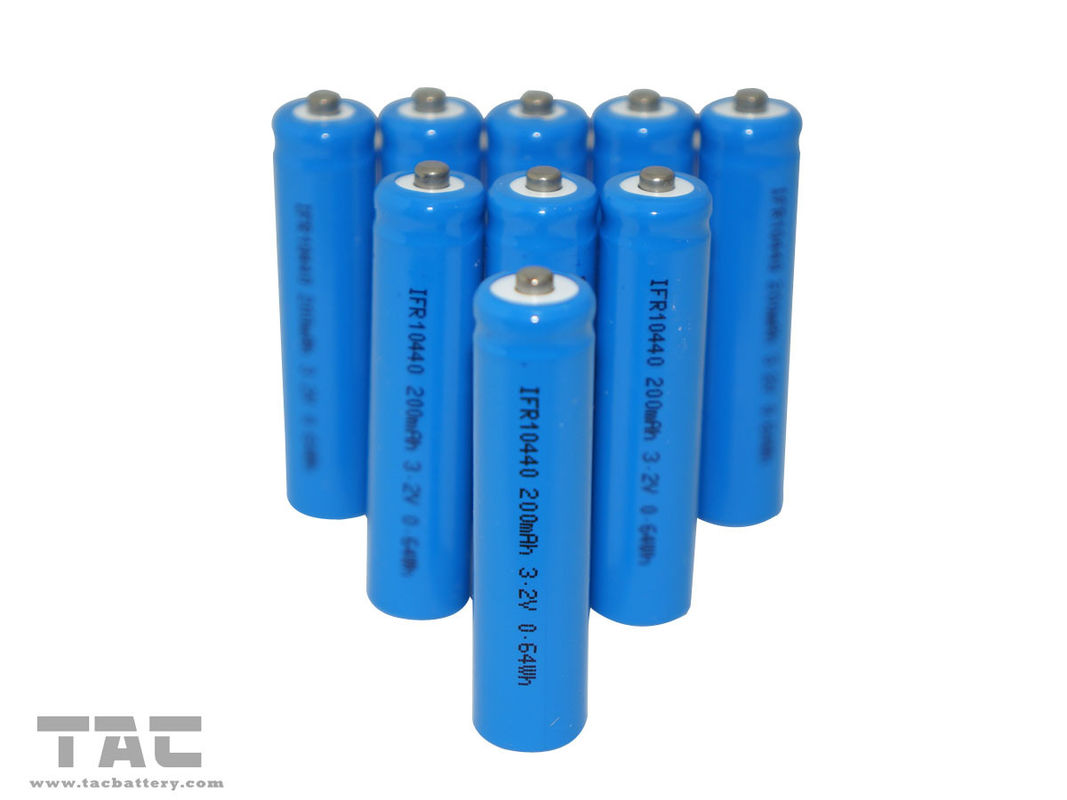 Baterias do Li-íon 3.2V LiFePO4 200mAh de IFR10440 AAA para o produto solar