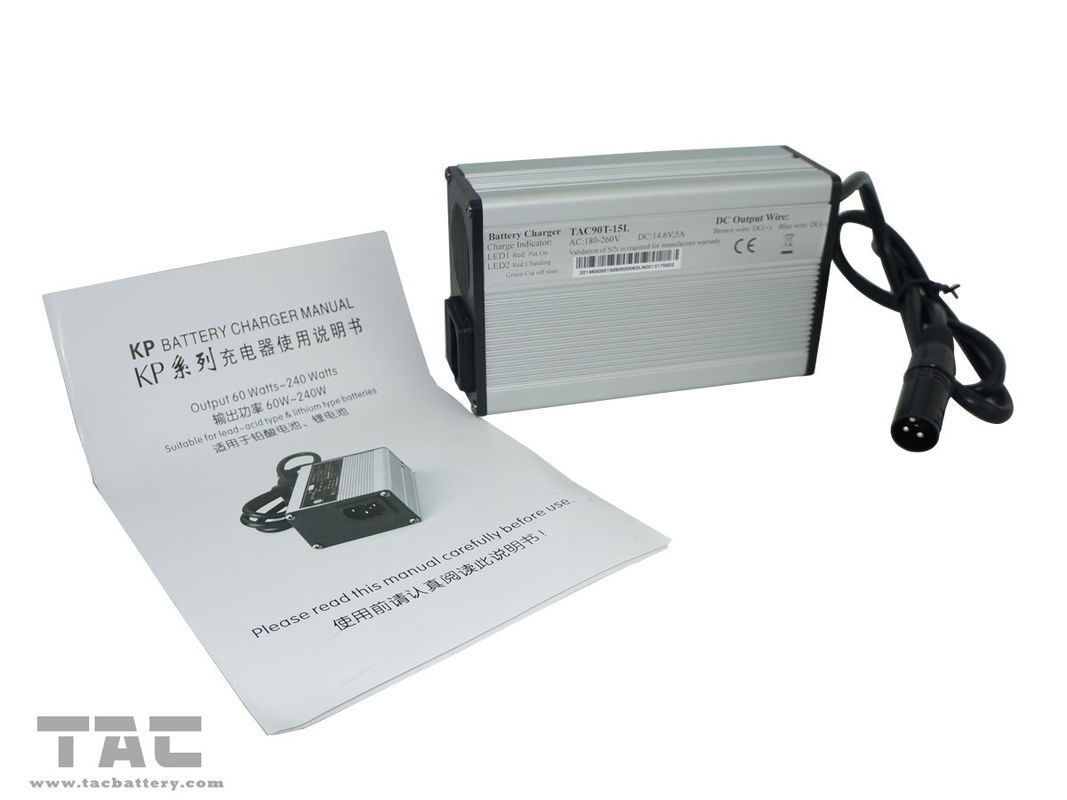 Os carregadores de bateria automáticos de alumínio do IEC de Shell para a bateria LiFePO4 embalam 24V/36V