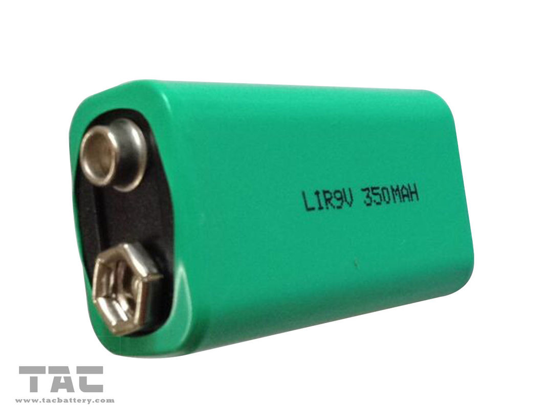 bateria cilíndrica 350mAh do íon recarregável do lítio 9V para o instrumento eletrônico