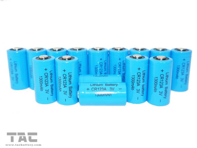 Certificação longa do UL da bateria do Li-manganês da luz do flash da vida de ciclo 3.0V CR123A 1300mAh