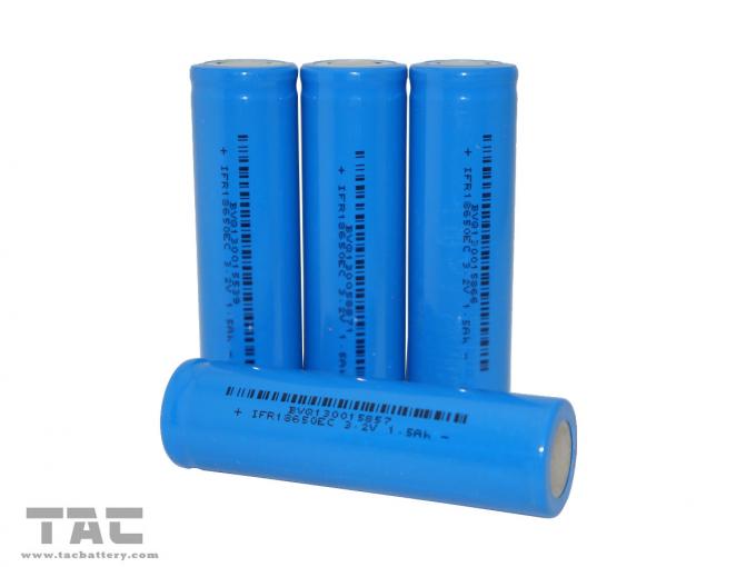 Bateria 1400mAh da bateria de lítio IFR18650 3.2V LiFePO4 para a lanterna elétrica
