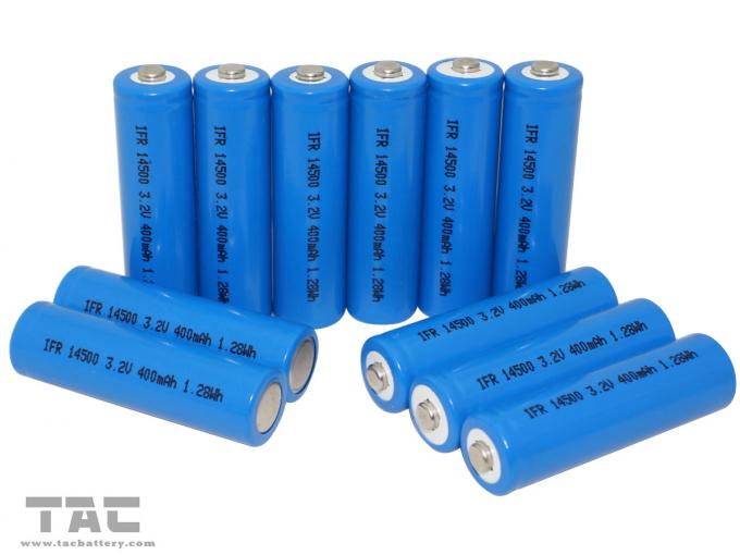 tipo do poder 500mAh da bateria 14500 de 3.2V LiFePO4 para sistemas do armazenamento de energia da estabilização da grade