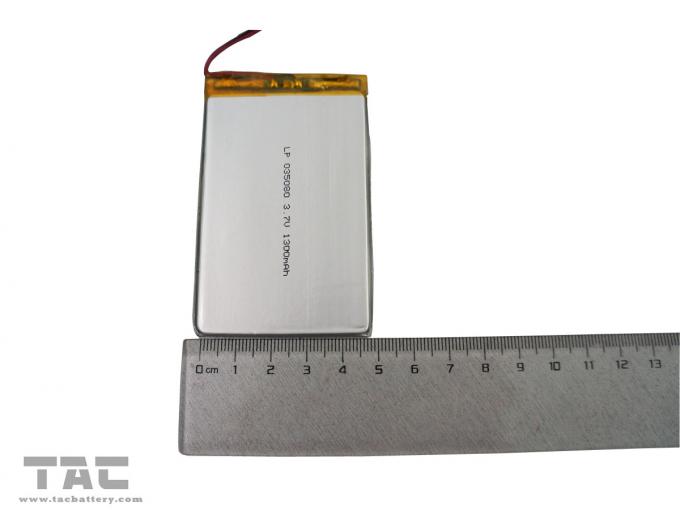 Lítio Ion Battery do polímero de GSP035080 3.7V 1300mAh para o telefone celular, PC do caderno