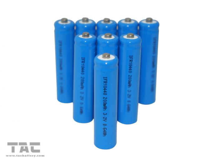 Bateria AAA/IFR10440 200mAh da bateria de íon de lítio 3.2V LiFePO4 para o produto solar