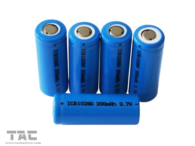 bateria cilíndrica ICR10280 200mAh do íon do lítio 3.7V