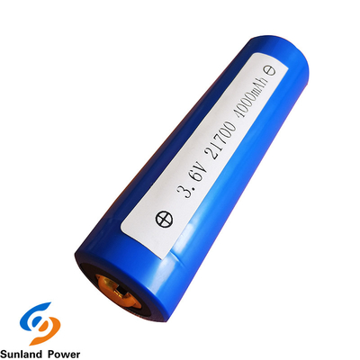 A bateria cilíndrica ICR21700 3.6V 4000mah do lítio azul com USB 300 vezes dá um ciclo a vida