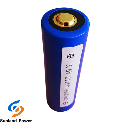 A bateria cilíndrica ICR21700 3.6V 4000mah do lítio azul com USB 300 vezes dá um ciclo a vida