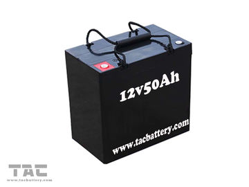 Bateria de carro acidificada ao chumbo seca preta de 12V 50AH AGM para a bicicleta elétrica ROHS e UL e o CE