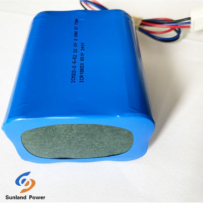 Bateria de lítio de alto-falante ICR18650 6S1P 22.2V 2.6AH Bateria recarregável de íons de lítio