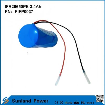 IFR26650PE-3.4Ah 3.2V LiFePO4 Célula de bateria para luz solar Lâmpada de lanterna Círculo de vida 2000 vezes