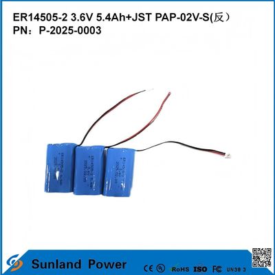3.6V 5.4AH ER14505-2 Bateria primária Alta e estável tensão de funcionamento longa vida útil