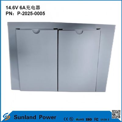 14.6V 6A Carregador, compatível com 12.8V/14.4V Fósforo de ferro de lítio (LiFePO4) Carregador de bateria, projetado especificamente para ferramentas elétricas / carregador elétrico Eficiente, compatível com vários dispositivos
