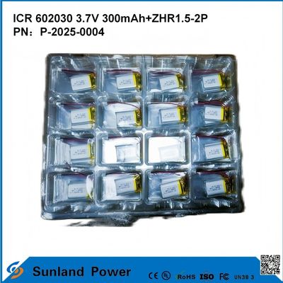 602030 3.7V 300mAh + ZHR1.5-2P Bateria de Design Ultra-fina Compatibilidade flexível Para Vários Pequenos Dispositivos Inteligentes Bluetooth Fones de Ouvido Dispositivos Vestíveis E Equipamentos Médicos Portáteis