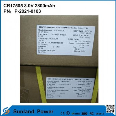 CR17505 3,0V 3000mAh Bateria SmartPower para IndustrialGuard SegurançaPower HealthGuard