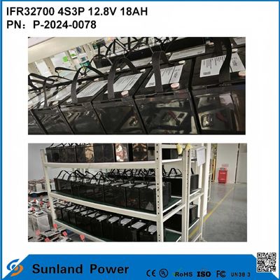 IFR32700 4S3P 12.8V 18Ah Para luz solar de inundação LEDs de jardim Luzes solares bateria lifepo4