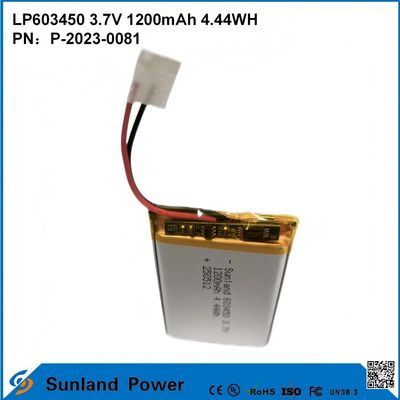 GP603450 Célula para eletrônicos de consumo e aplicações médicas 1200mAh 3.7V UL & UN38.3 Certificado em estoque e personalizável