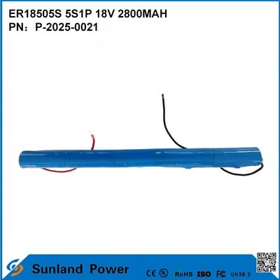 ER18505S 5S1P 18V 2800MAH Bateria de alta capacidade resistente a altas temperaturas