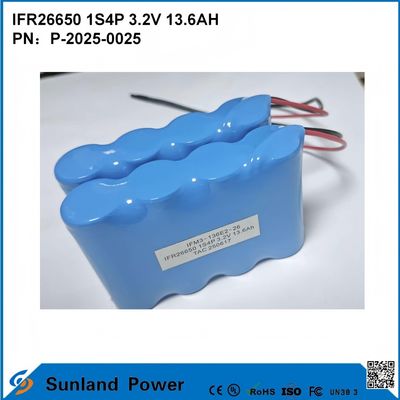 Baterias IFR26650 1S4P 3.2V 13.6Ah para Armazenamento de Energia Móvel Doméstico e Comercial Ferramentas Elétricas de Alta Potência Furadeiras Serras e Esmerilhadeiras
