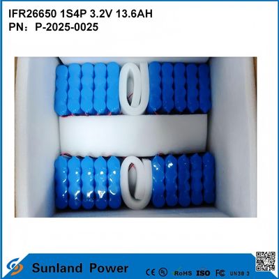 Baterias IFR26650 1S4P 3.2V 13.6Ah para Armazenamento de Energia Móvel Doméstico e Comercial Ferramentas Elétricas de Alta Potência Furadeiras Serras e Esmerilhadeiras