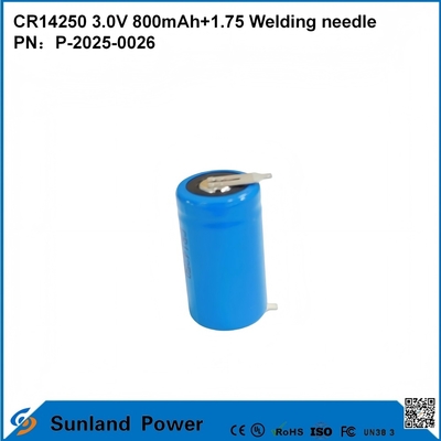CR14250 3.0V 800mAh+1.75 Agulha de soldadura pode ser usada para Contadores inteligentes de água Contadores de eletricidade Contadores de gás Memória de backup Memória CMOS RTC relógios em tempo real Sensores de alarme sem fio