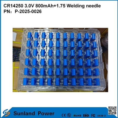 CR14250 3.0V 800mAh+1.75 Agulha de soldadura pode ser usada para Contadores inteligentes de água Contadores de eletricidade Contadores de gás Memória de backup Memória CMOS RTC relógios em tempo real Sensores de alarme sem fio
