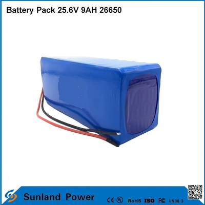 Bateria de iões de lítio para motocicletas LiFePO4 Bateria 25.6V 9AH 26650