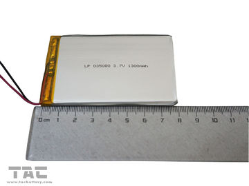 GSP035080 3.7 v 1300mAh polímero de íon de lítio para telemóvel, PC notebook