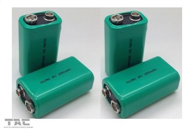 Baterias 9V 250mAh do Ni MH da capacidade alta/baterias recarregáveis do hidruro metal do níquel