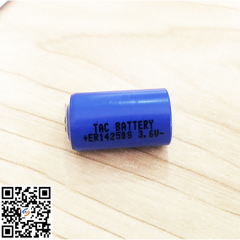 150°C Alta temperatura ER14250S 3.6V 900mAh Bateria primária com guias para registadores de temperatura