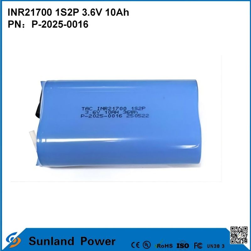 INR21700 1S2P 3.6V 10Ah de alta taxa de descarga, adequado para dispositivos de alta demanda de potência!