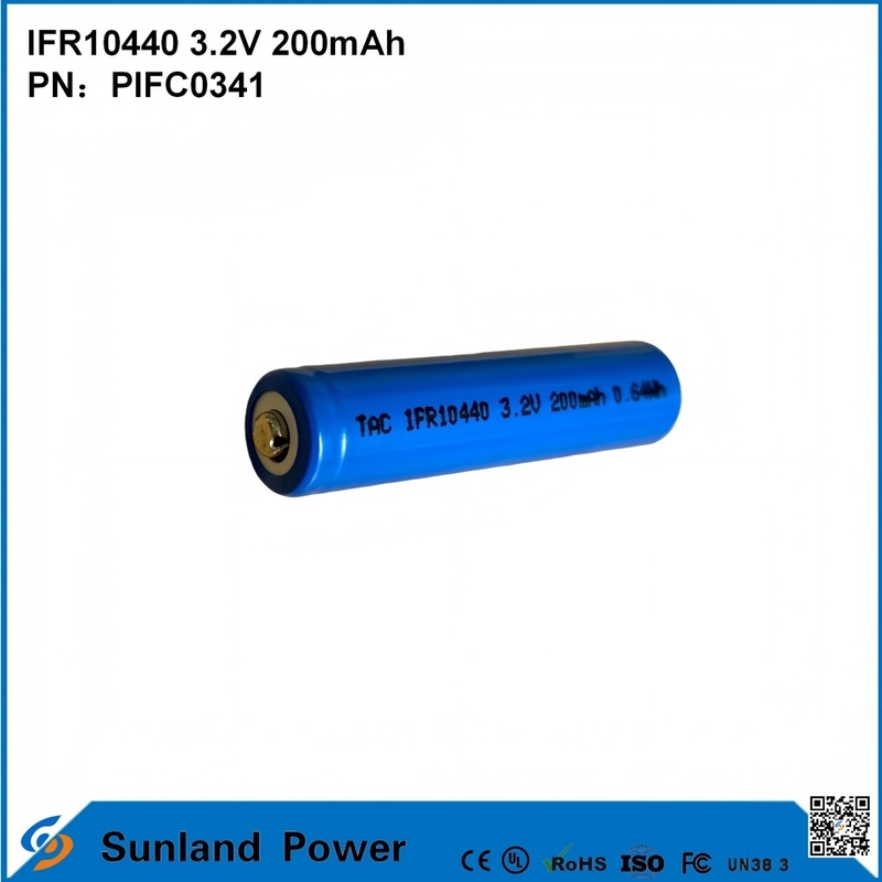 IFR10440 3.2V 200mah Usado para GPS, tachas rodoviárias, brinquedos, lâmpadas de mineração, luzes solares de rua, dispositivos de comunicação sem fio, ferramentas elétricas, equipamentos audiovisuais, medidores inteligentes, sistemas de segurança, iluminação de emergência