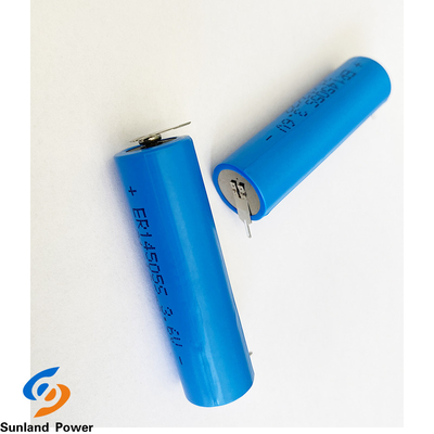 LiSOCl2 bateria de alta temperatura azul da bateria ER14505S 3.6V 1.8AH