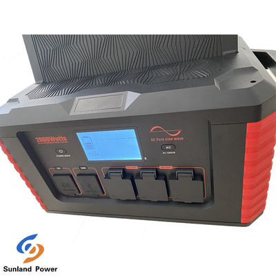 Do sistema portátil do armazenamento de energia do painel solar central elétrica exterior 2000Wh com inversor