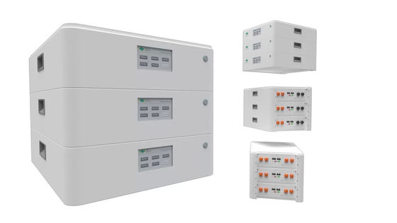 Bateria de lítio recarregável empilhável durável 51.2V 50Ah para casa