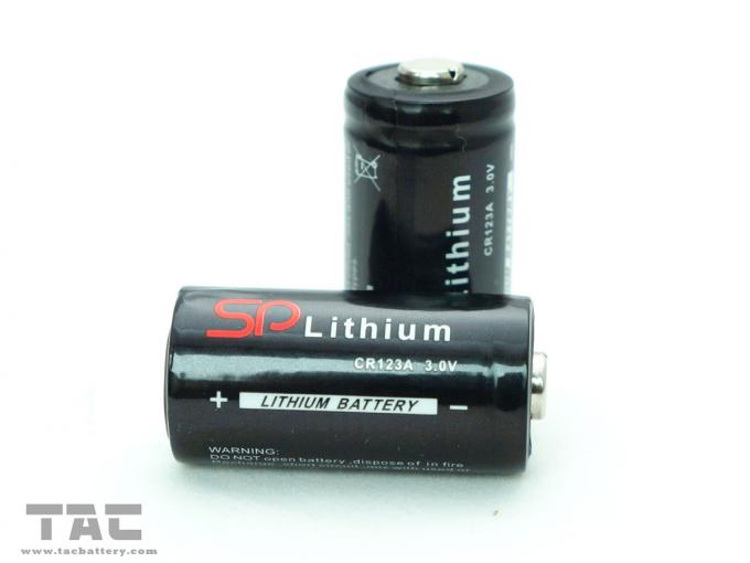 Bateria preliminar longa do lítio Li-MnO2 da vida de ciclo 3.0V CR123A 1300mAh TAC