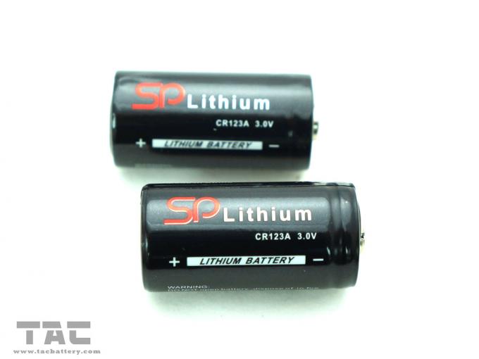 Bateria preliminar longa do lítio Li-MnO2 da vida de ciclo 3.0V CR123A 1300mAh TAC