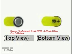 Rayovac Extra Advanced Zinc Air PR536 1.4v 85mAh Bateria de Célula de Moeda de Lítio