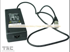 Carregador de bateria portátil de 36 V ou 43,8 V 2A com conector do Reino Unido para bicicleta elétrica