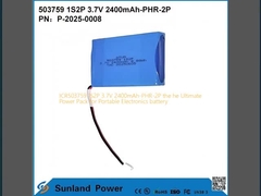 ICR503759 1S2P 3.7V 2400mAh-PHR-2P o Ultimate Power Pack para bateria eletrônica portátil