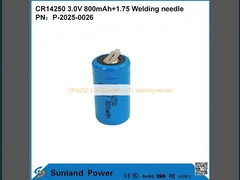 CR14250 3,0 V 800 mAh + 1,75 Agulha de solda